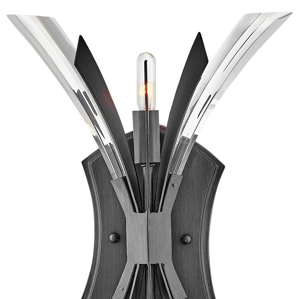 Hinkley Vida 17 1/2" Modern 2-Light Brushed Graphite Wall Sconce