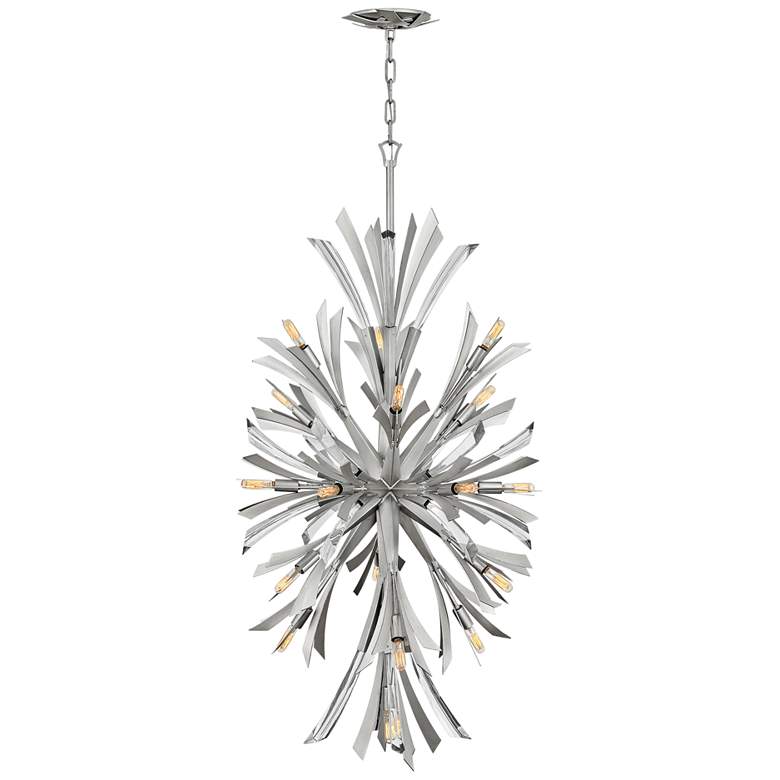 Image 2 Hinkley Vida 24" Wide Glacial Metal 19-Light Pendant Light