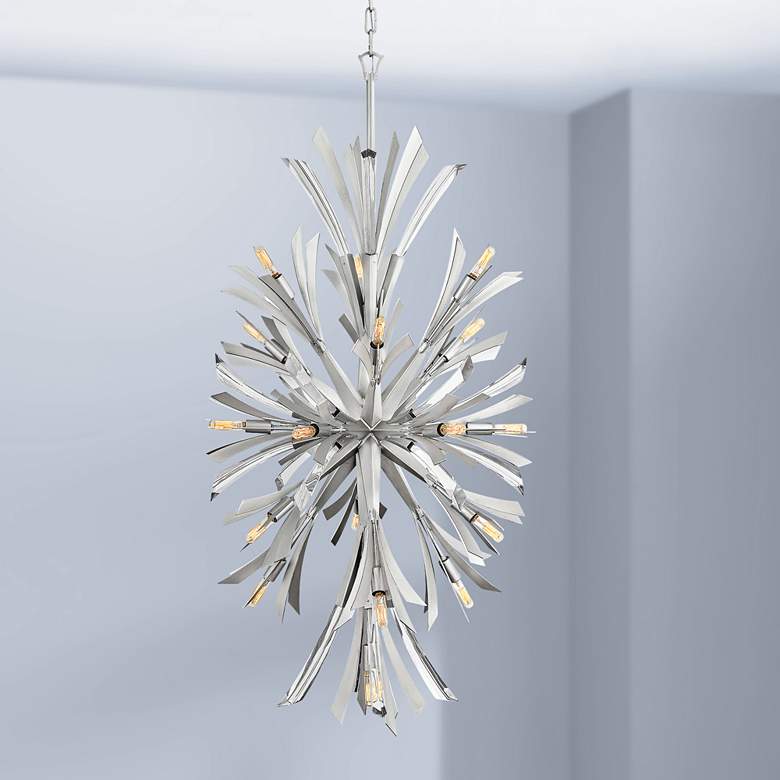 Image 1 Hinkley Vida 24" Wide Glacial Metal 19-Light Pendant Light