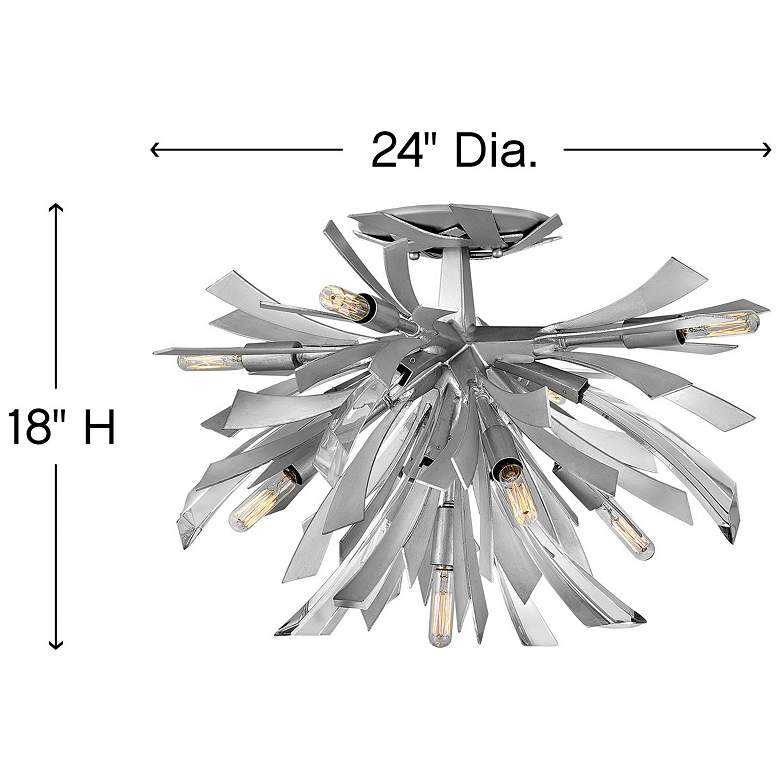 Image 3 Hinkley- Vida Medium Semi-Flush Mount - 24" Glacial more views
