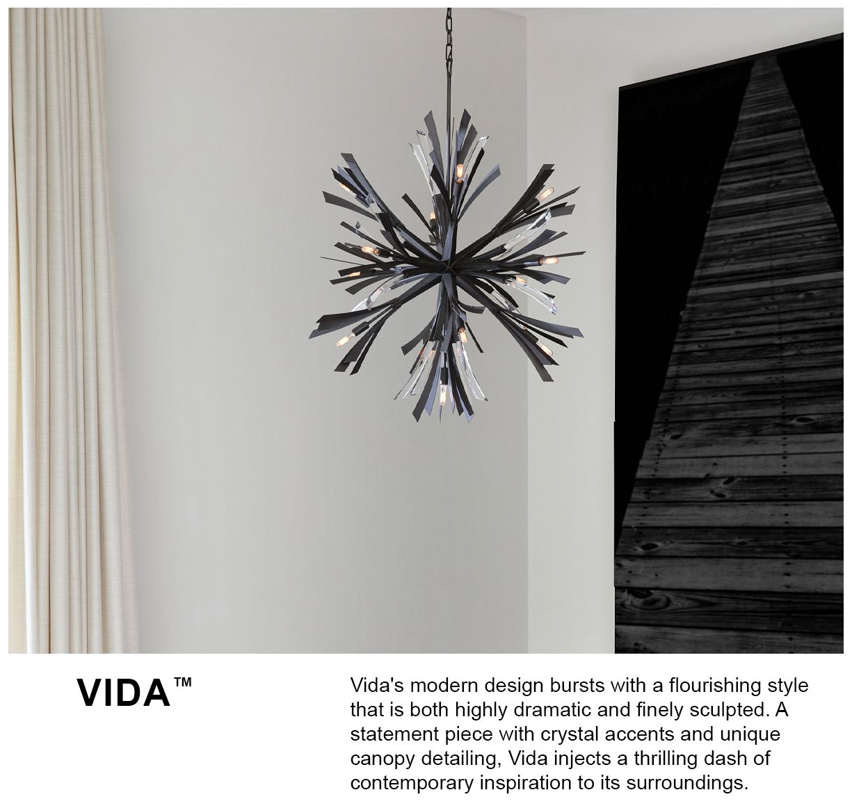 Hinkley Vide 22" Wide Brushed Graphite Medium Orb Chandelier Vida