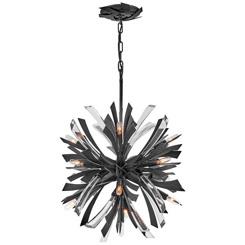 Image 5 Hinkley Vide 22" Wide Brushed Graphite Medium Orb Chandelier Vida more views