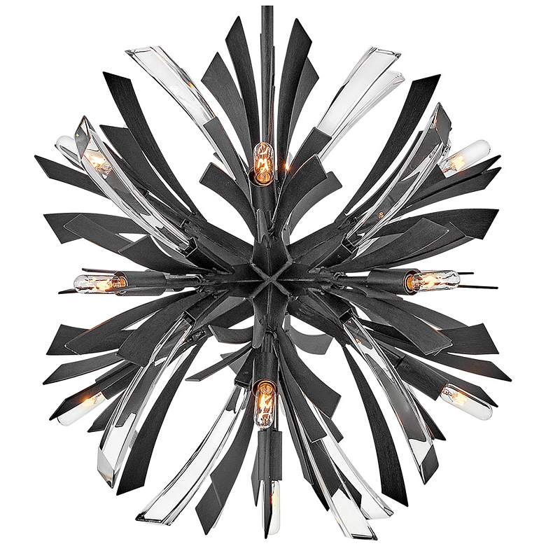 Image 6 Hinkley Vide 22" Wide Brushed Graphite Medium Orb Chandelier Vida more views