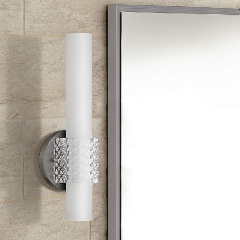 Image 1 Hinkley Vivi 5 1/2 inch Wide Brushed Nickel LED Bath Light