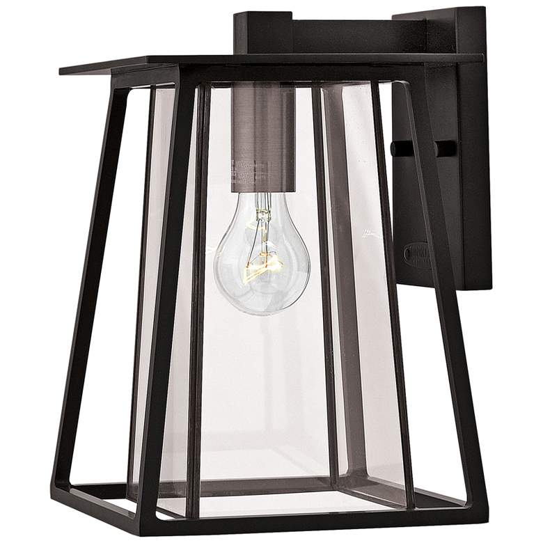Image 1 Hinkley Walker 12 1/4" High Black Outdoor Wall Light