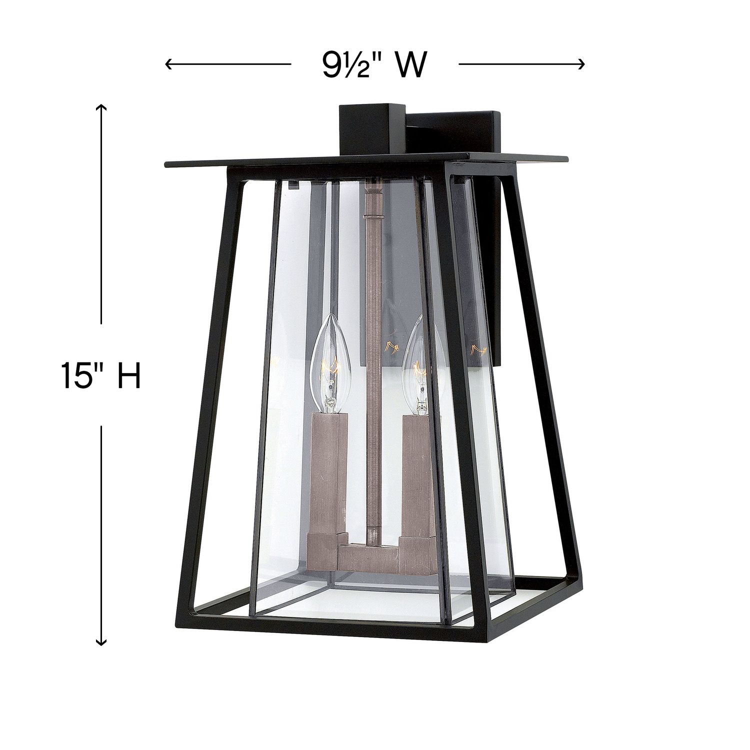 Image 5 Hinkley Walker 15" High Black Outdoor Wall Light more views