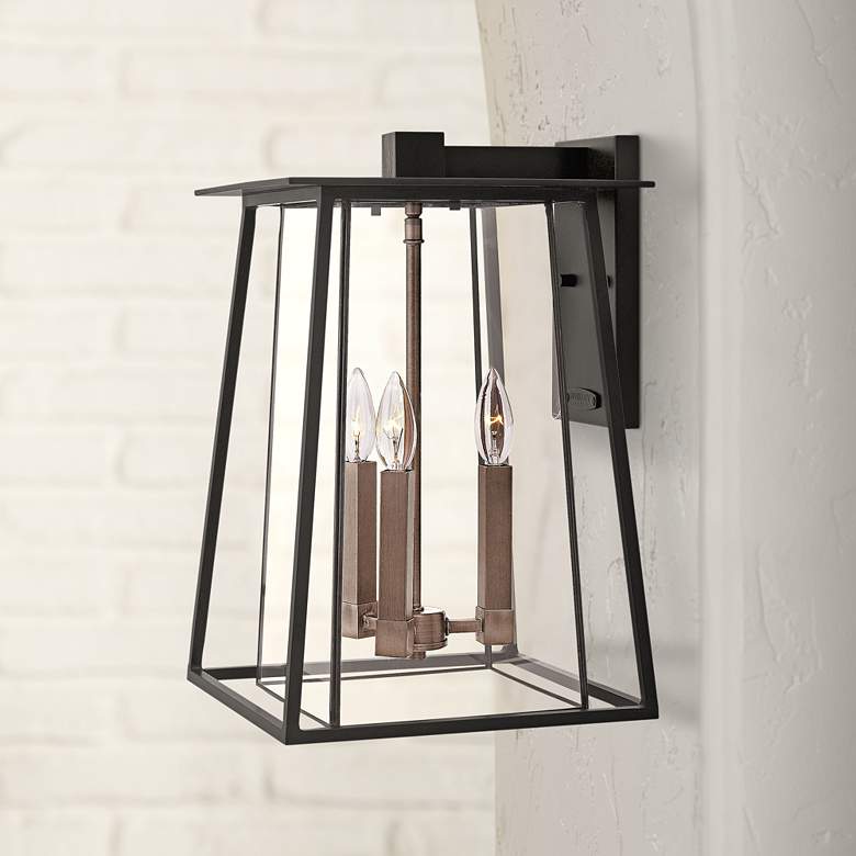 Image 1 Hinkley Walker 17 1/2" High Black Outdoor Wall Light