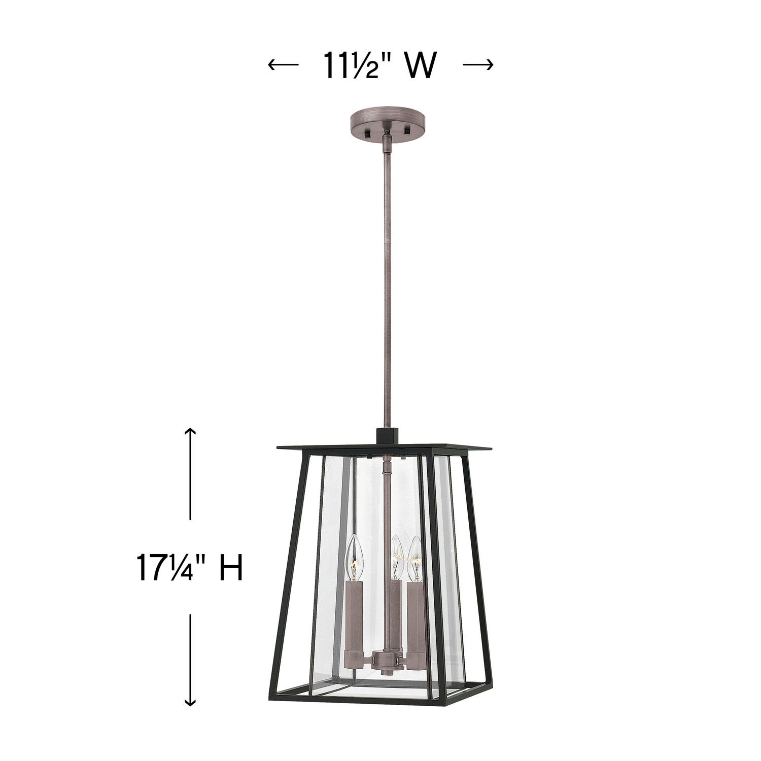 Image 5 Hinkley Walker 17 1/4" High Black Outdoor Hanging Light more views