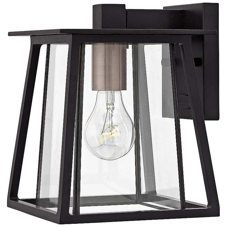 Image 1 Hinkley Walker 9 1/2" High Black Outdoor Wall Light