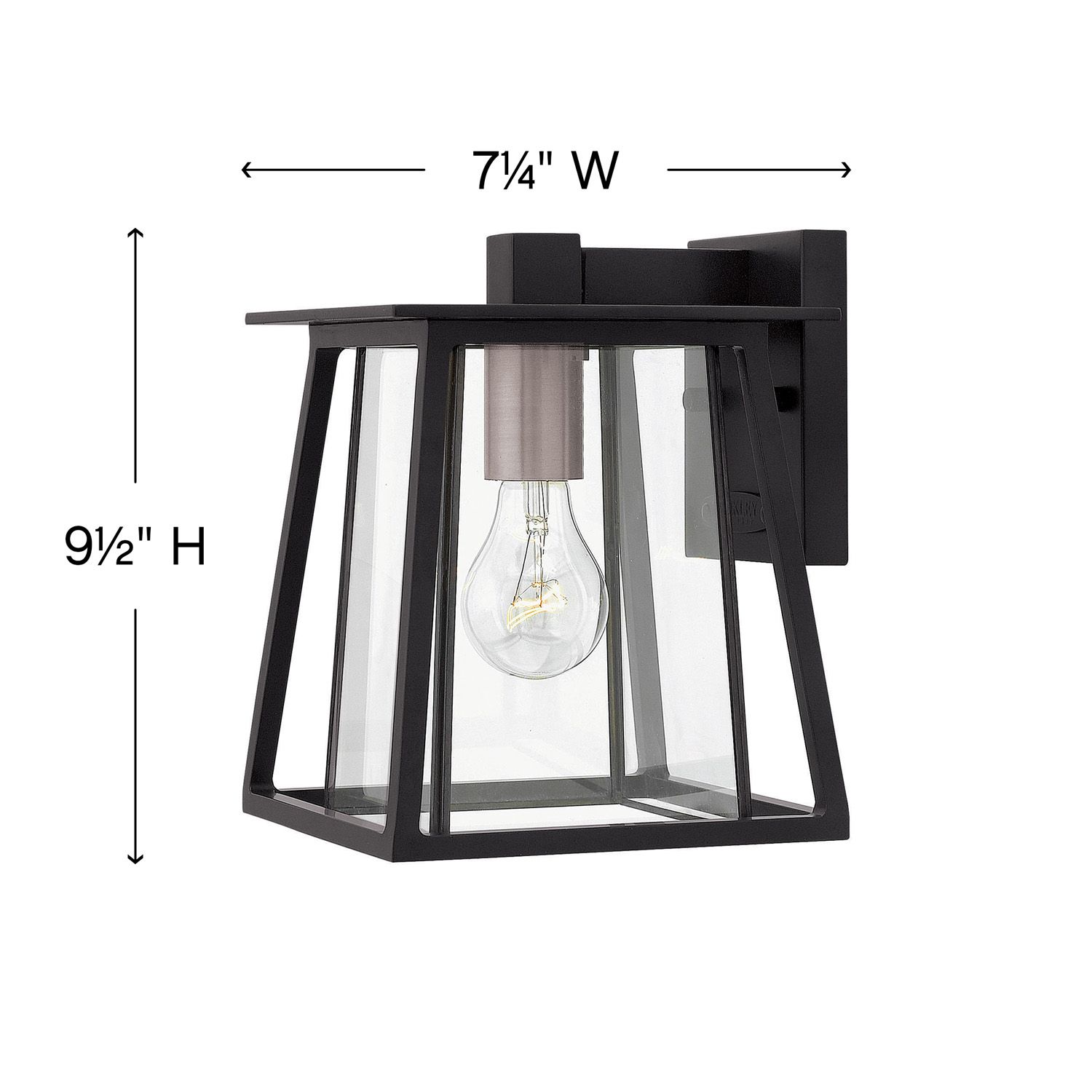 Image 4 Hinkley Walker 9 1/2" High Black Outdoor Wall Light more views