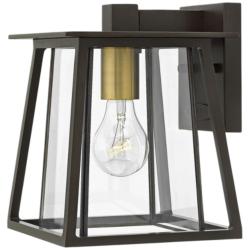Hinkley Walker 9 1/4&quot; High Clear Glass and Bronze Outdoor Wall Light