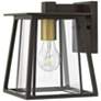 Hinkley Walker 9 1/4" High Clear Glass and Bronze Outdoor Wall Light