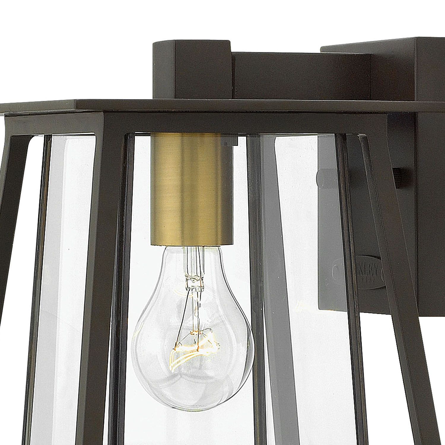 Image 3 Hinkley Walker 9 1/4" High Clear Glass and Bronze Outdoor Wall Light more views