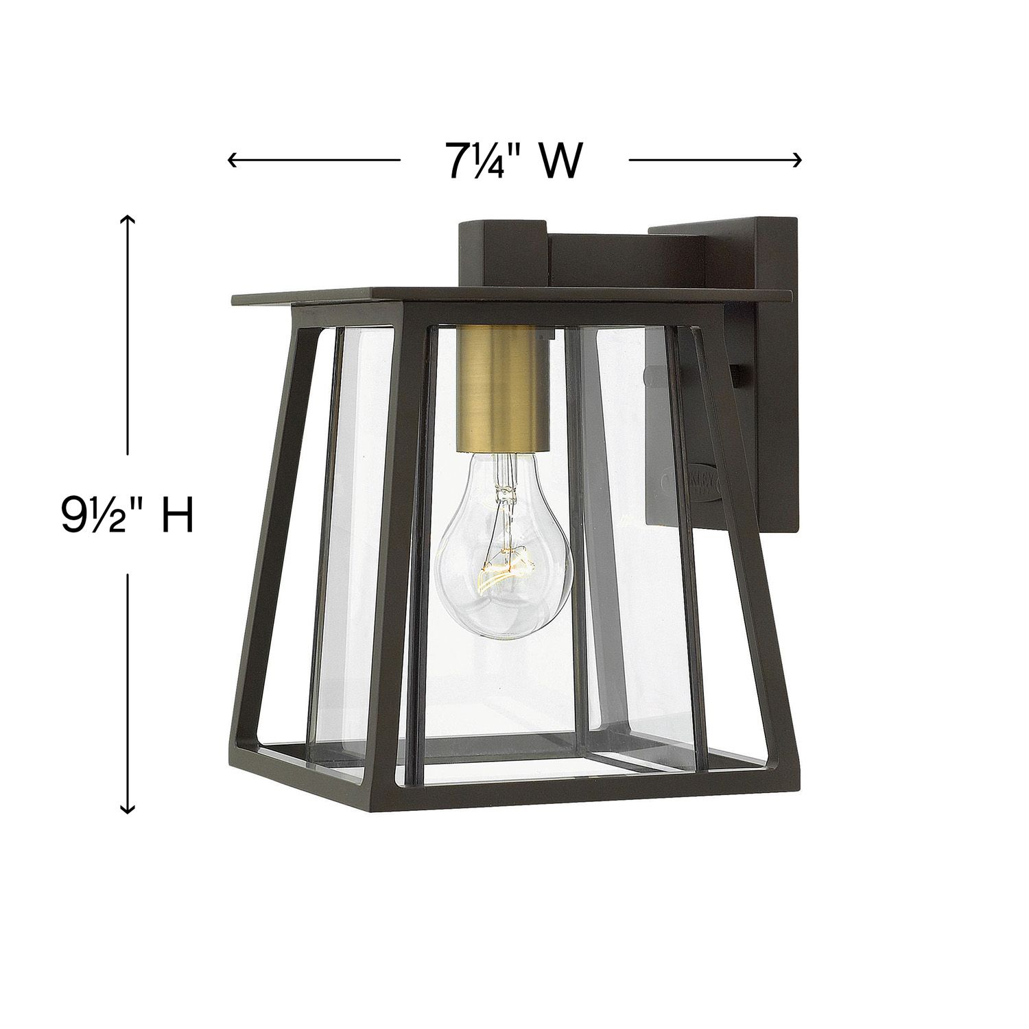 Image 4 Hinkley Walker 9 1/4" High Clear Glass and Bronze Outdoor Wall Light more views