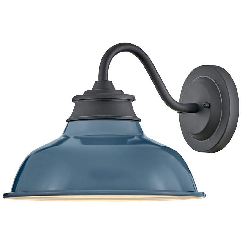 Image 1 Hinkley Wallace 12" Wide Denim Blue LED Outdoor Barn Wall Light