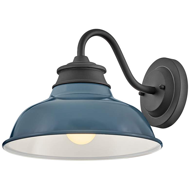 Image 3 Hinkley Wallace 12" Wide Denim Blue LED Outdoor Barn Wall Light more views