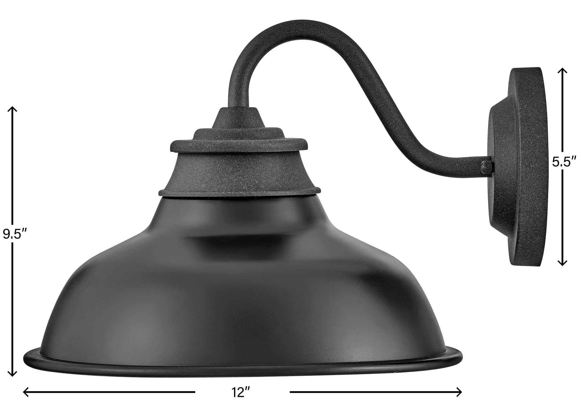 Hinkley Wallace 9 1/2" High Aged Zinc LED Outdoor Barn Wall Light