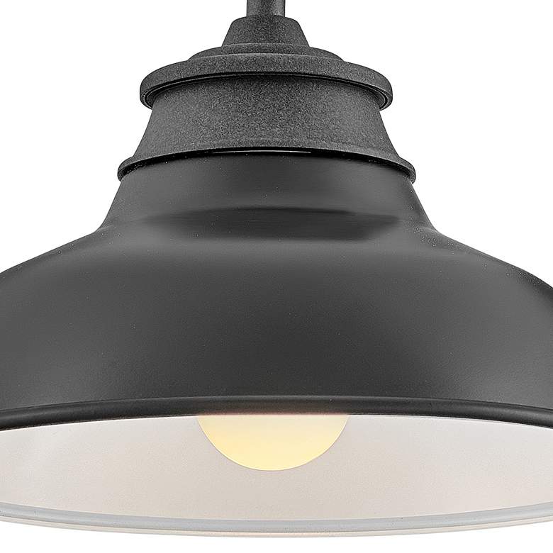 Image 3 Hinkley Wallace 9 1/2" High Aged Zinc LED Outdoor Barn Wall Light more views