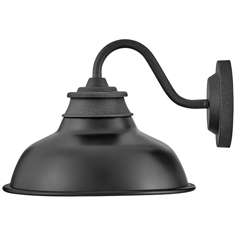 Image 5 Hinkley Wallace 9 1/2" High Aged Zinc LED Outdoor Barn Wall Light more views