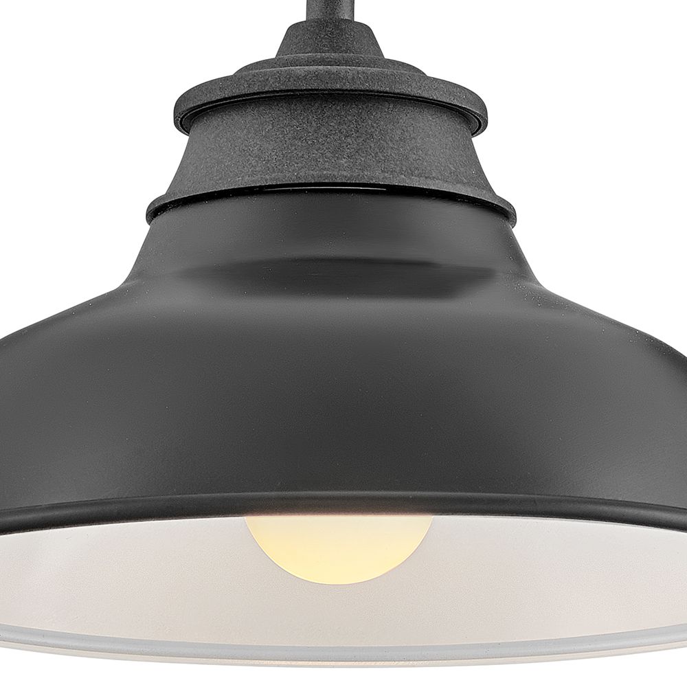 Hinkley Wallace 9 1/2" High Aged Zinc LED Outdoor Barn Wall Light