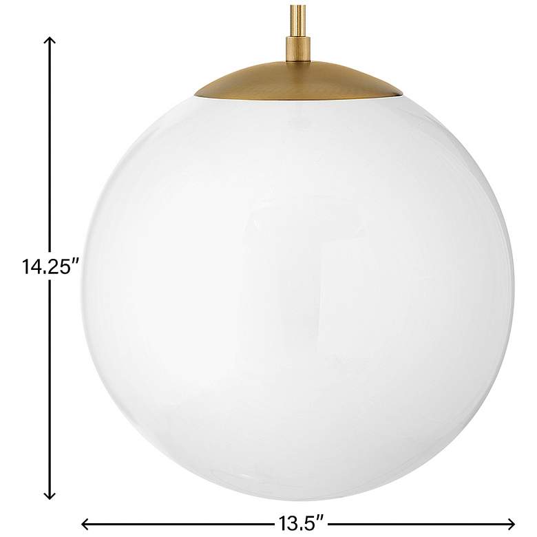 Image 3 Hinkley Warby 13 1/2" Brass White Glass Modern Globe Pendant Light more views