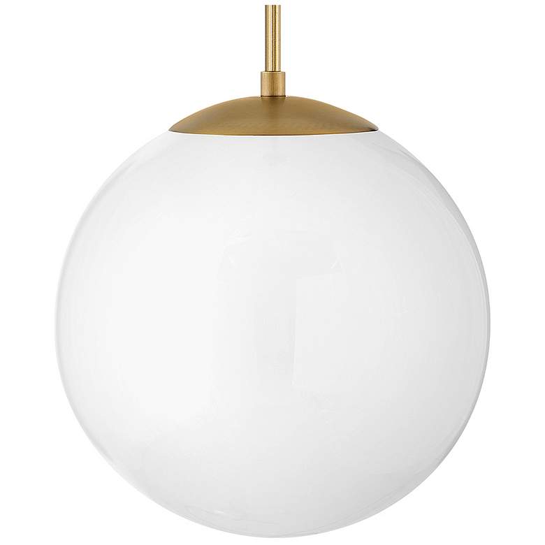 Image 4 Hinkley Warby 13 1/2" Brass White Glass Modern Globe Pendant Light more views
