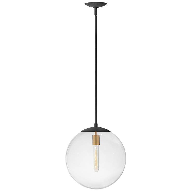 Image 1 Hinkley Warby 13 1/2" Wide Aged Zinc Orb Pendant Light