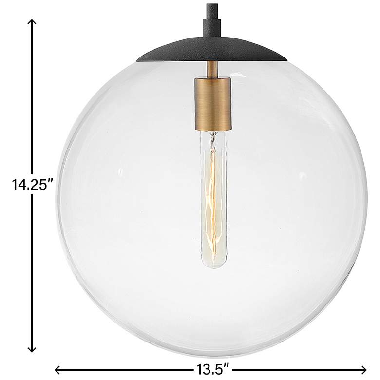 Image 3 Hinkley Warby 13 1/2" Wide Aged Zinc Orb Pendant Light more views