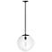 Hinkley Warby 13 1/2" Wide Black with Globe Glass Pendant Light