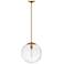 Hinkley Warby 13 1/2" Wide Brass with Clear Glass Shade Pendant Light
