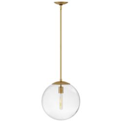 Hinkley Warby 13 1/2" Wide Brass with Clear Glass Shade Pendant Light