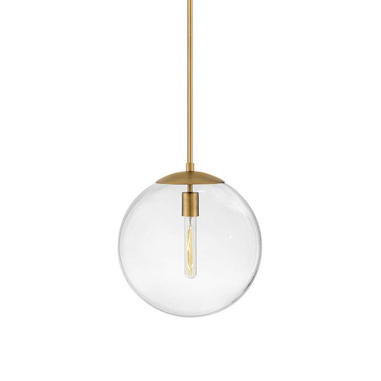 Image 2 Hinkley Warby 13 1/2" Wide Brass with Clear Glass Shade Pendant Light more views