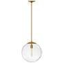 2_Hinkley Warby 13 1/2" Wide Brass with Clear Glass Shade Pendant Light more views