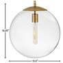 3_Hinkley Warby 13 1/2" Wide Brass with Clear Glass Shade Pendant Light more views