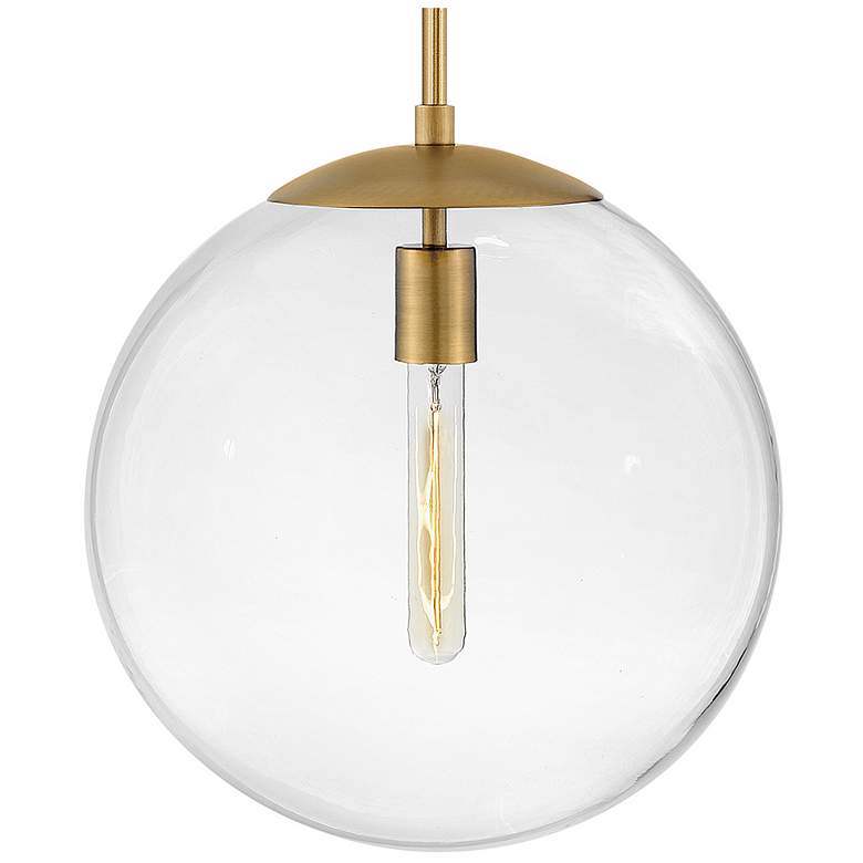 Image 4 Hinkley Warby 13 1/2" Wide Brass with Clear Glass Shade Pendant Light more views