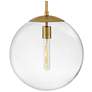 4_Hinkley Warby 13 1/2" Wide Brass with Clear Glass Shade Pendant Light more views