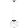 1_Hinkley Warby 9 1/2" Wide Black Gold with Clear Glass Mini Pendant