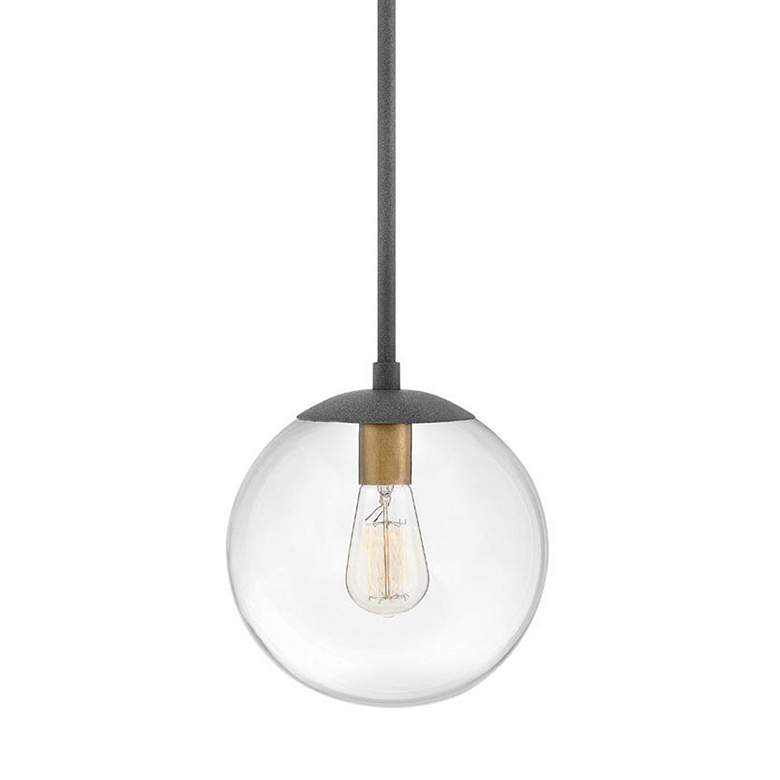 Image 2 Hinkley Warby 9 1/2" Wide Black Gold with Clear Glass Mini Pendant more views