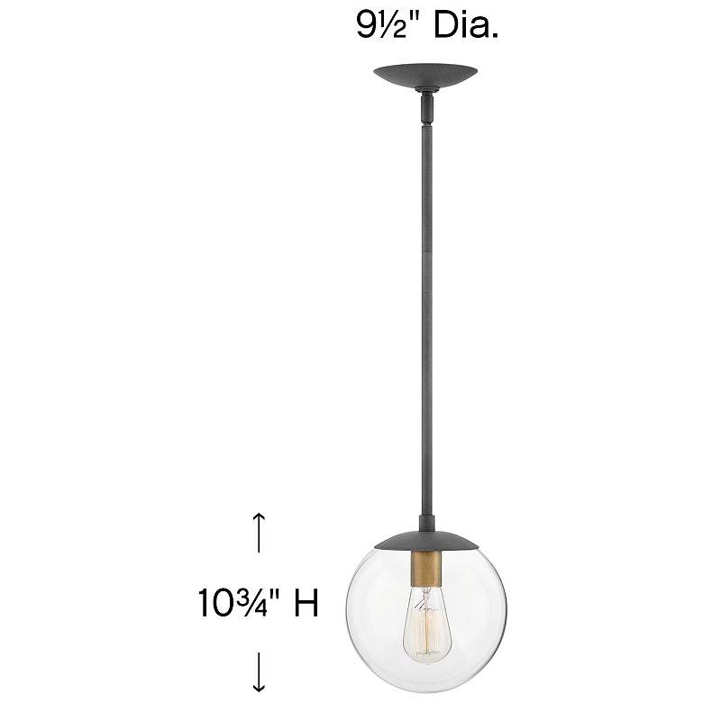 Image 4 Hinkley Warby 9 1/2" Wide Black Gold with Clear Glass Mini Pendant more views