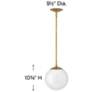 6_Hinkley Warby 9 1/2" Wide Heritage Brass Mini Pendant more views