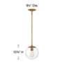4_Hinkley Warby 9 1/2" Wide Heritage Brass Mini Pendant more views