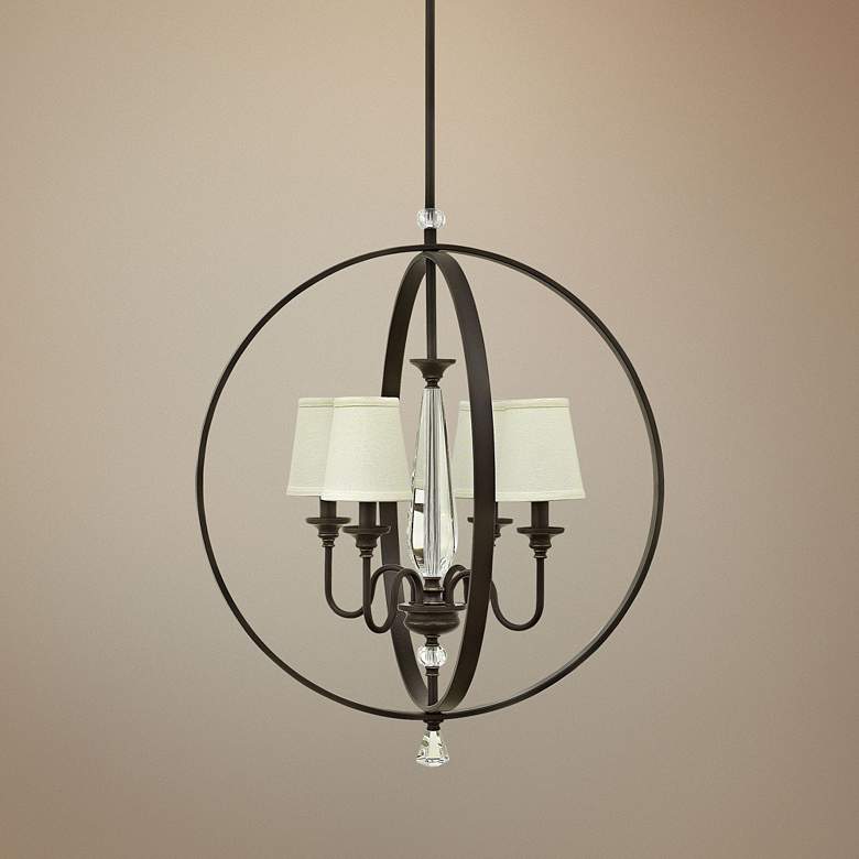 Image 1 Hinkley Waverly 24"W Oiled Bronze 4-Light Orb Chandelier