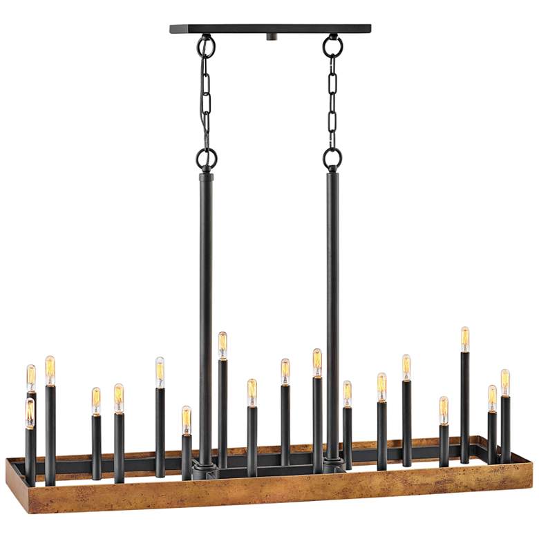 Image 2 Hinkley Wells 45 1/4"W Brass Black Kitchen Island Light Chandelier
