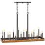 2_Hinkley Wells 45 1/4"W Brass Black Kitchen Island Light Chandelier