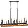 Hinkley Wells 45 1/4"W Brass Black Kitchen Island Light Chandelier