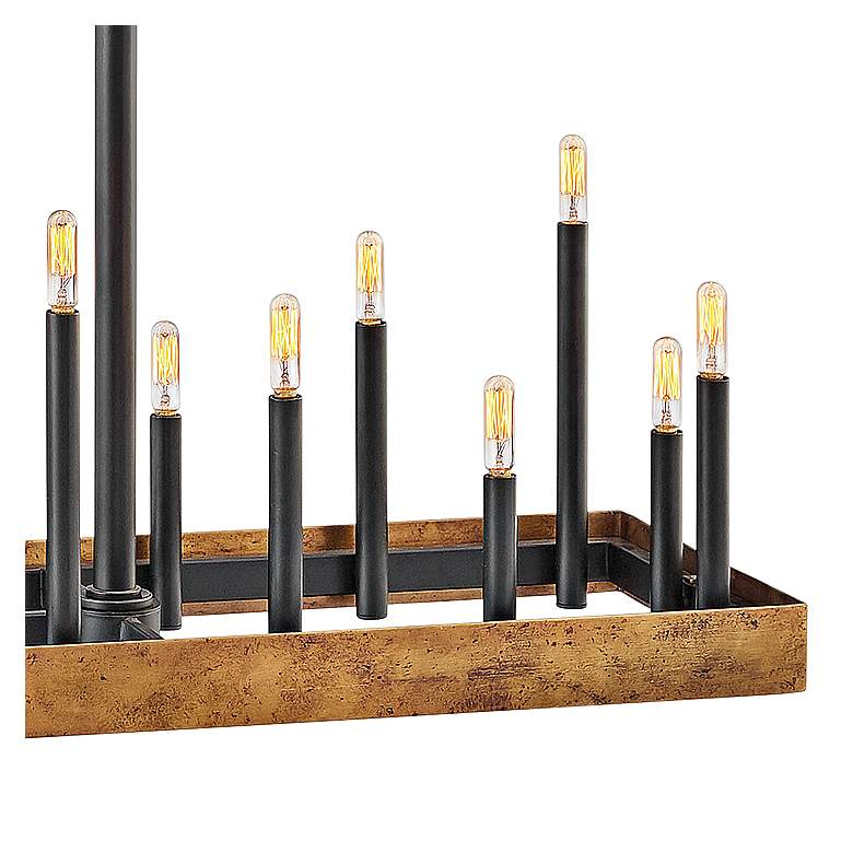 Image 3 Hinkley Wells 45 1/4"W Brass Black Kitchen Island Light Chandelier more views