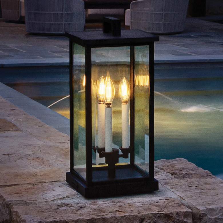 Image 1 Hinkley Weymouth 20 1/4" Black Finish Outdoor Pier Mount LED Light