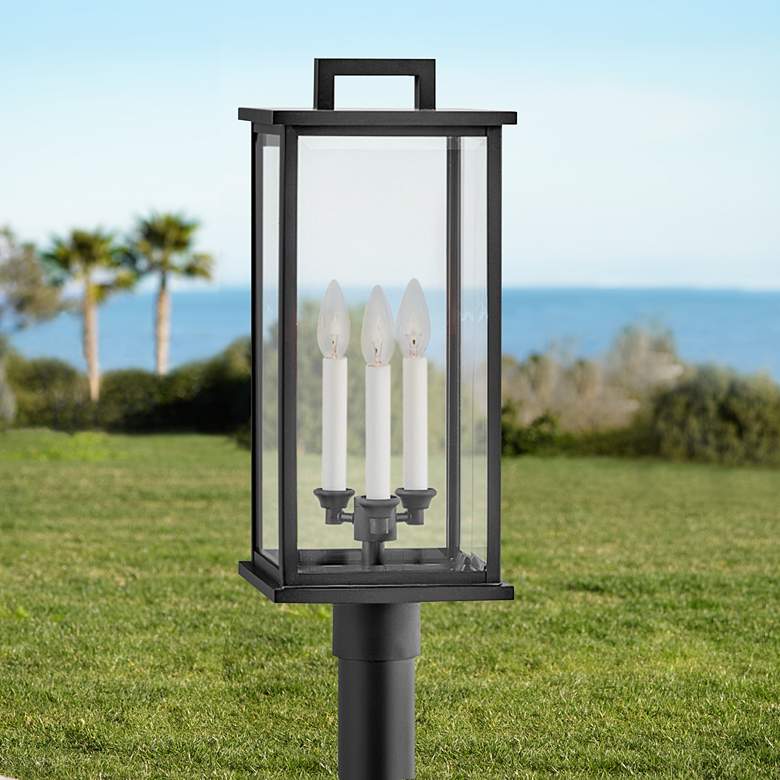 Image 1 Hinkley Weymouth 22 1/4 inch High Black Outdoor Post Light