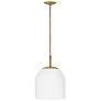 4_Hinkley Willa 12" Wide Heritage Brass and White Glass Modern Pendant more views