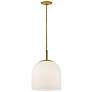 5_Hinkley Willa 12" Wide Heritage Brass and White Glass Modern Pendant more views